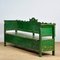 Antique Green Pine Bench, 1920s, Image 1