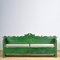 Antique Green Pine Bench, 1920s, Image 3