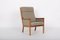 Mahogany and Wool Fabric Armchair by Ole Wanscher Hochleitner for Poul Jeppesens Møbelfabrik 1