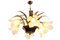 Vintage Brutalist Chandelier with Six Flower-Shaped Shades, 1970s, Image 4