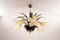 Vintage Brutalist Chandelier with Six Flower-Shaped Shades, 1970s 1