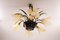 Vintage Brutalist Chandelier with Six Flower-Shaped Shades, 1970s 3