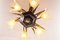 Vintage Brutalist Chandelier with Six Flower-Shaped Shades, 1970s 11