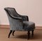 French Napoleon III Velvet Jacquard Club Chair, 1900s 13