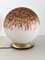 Lámpara de mesa italiana Mid-Century con bola de cristal de Murano y murrine color cobre, años 70, Imagen 10