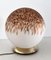 Mid-Century Italian Table Lamp with Murano Glass Ball and Copper-Colored Murrine, 1970s 1