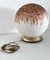 Mid-Century Italian Table Lamp with Murano Glass Ball and Copper-Colored Murrine, 1970s 4