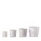 Japanese Minimalist White Crackle Raku Ceramics Bowls, Set of 4, Image 1