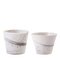 Japanese Minimalist White Crackle Raku Bowls from Laab Milano, Set of 2, Image 1