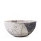 Japanese Minimalist White Crackle Raku Ceramic Bowl from Laab Milano 1