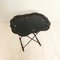 Mid-Century Asian Style Black Metal Tray Table or Serving Table, 1960s 12