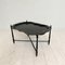 Mid-Century Asian Style Black Metal Tray Table or Serving Table, 1960s 1