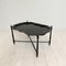 Mid-Century Asian Style Black Metal Tray Table or Serving Table, 1960s, Image 1