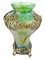 Art Nouveau Iridescent Glass Vase with Bronze Overlay, 1900s 2