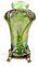 Art Nouveau Iridescent Glass Vase with Bronze Overlay, 1900s 3