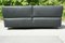 German Black Leather Sofa Couch by Peter Maly for Cor 7