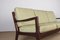 Danish Mahogany & Pattern Fabric 3-Seat Sofa by Ole Wanscher for Poul Jepessen, 1970 7