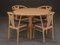 Danish Round Beech Dining Table & Chairs, Set of 5 1