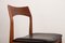 Danish Teak & Black Skai Model 59 Chairs by Henning Kjaernulf for Vejle Stole, 1960, Set of 4 12