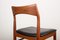 Danish Teak & Black Skai Model 59 Chairs by Henning Kjaernulf for Vejle Stole, 1960, Set of 4 3