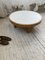 Runder Couchtisch aus Keramik in Weiß und Holz 29