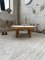 Tavolino da caffè rotondo in ceramica bianca e legno, Immagine 3