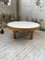 Round Ceramic White and Wood Coffee Table 26