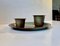 Bronze Vases and Tray by Bernhard Linder for Metalkonst, 1930s, Set of 3 2