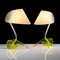 Vintage Green Acrylic Table Lamps attributed to Apolinary Galecki, 1960s, Set of 2 4