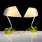 Vintage Green Acrylic Table Lamps attributed to Apolinary Galecki, 1960s, Set of 2, Image 4