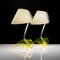 Vintage Green Acrylic Table Lamps attributed to Apolinary Galecki, 1960s, Set of 2 6