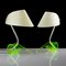 Vintage Green Acrylic Table Lamps attributed to Apolinary Galecki, 1960s, Set of 2, Image 1
