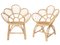 Faux Rattan Flower Chair, Set of 2 1