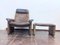 Buffalo Leather DS50 Reclining Chair & Stool from De Sede, Set of 2 6
