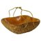 Mid-Century Fruit Basket in Maple and Brass, Italy, Image 1