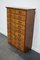 Mid-20th Century German Industrial Oak Apothecary Cabinet 4