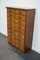 Mid-20th Century German Industrial Oak Apothecary Cabinet, Image 4