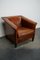 Vintage Dutch Art Deco Style Cognac Colored Leather Club Chair 3