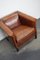 Vintage Dutch Art Deco Style Cognac Colored Leather Club Chair 5