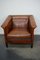 Vintage Dutch Art Deco Style Cognac Colored Leather Club Chair 2