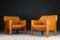 Italian Buffalo Cognac Leather Cab 415 Club Chairs by Mario Bellini for Cassina, 1980s, Set of 4 9