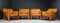 Italian Buffalo Cognac Leather Cab 415 Club Chairs by Mario Bellini for Cassina, 1980s, Set of 4 11