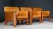 Italian Buffalo Cognac Leather Cab 415 Club Chairs by Mario Bellini for Cassina, 1980s, Set of 4 3