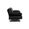 Black Leather Gaetano 687 Two-Seater Sofa with Relax Function from WK Living 9