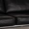 Black Leather Gaetano 687 Two-Seater Sofa with Relax Function from WK Living 4