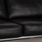 Schwarzes Gaetano 687 Zwei-Sitzer Ledersofa mit Relaxfunktion von WK Living 4