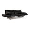 Black Leather Gaetano 687 Two-Seater Sofa with Relax Function from WK Living 8