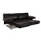 Black Leather Gaetano 687 Two-Seater Sofa with Relax Function from WK Living 3