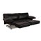 Schwarzes Gaetano 687 Zwei-Sitzer Ledersofa mit Relaxfunktion von WK Living 3