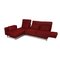 Wine Red Brühl Moule Fabric Corner Sofa with Function 3